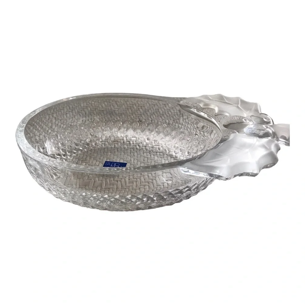 Studio Nova Crystal Holly Berry Oval Dish